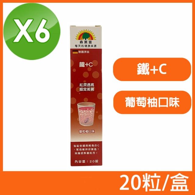 【SUNLIFE 森萊富】德國原裝 維他命B+電解質發泡錠 橘子葡萄柚口味 6盒組(24粒/盒)