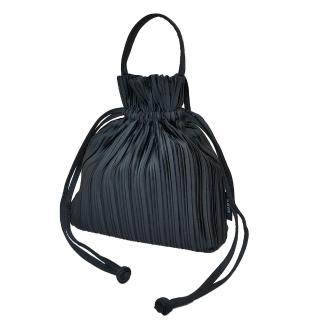 【BLUEORB】韓國 BLUEORB 2Way Ribbon Tote Bag 時尚褔袋造型托特包 肩背包(酷炫黑)
