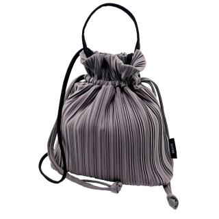 【BLUEORB】韓國 BLUEORB 2Way Ribbon Tote Bag 時尚褔袋造型托特包 肩背包(薰衣草灰)