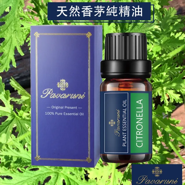 【Pavaruni】美國100%純精油50種香味10ml 植物單方精油 香薰(薰衣草精油 玫瑰精油 檀香 雪松 佛手柑 茶樹)