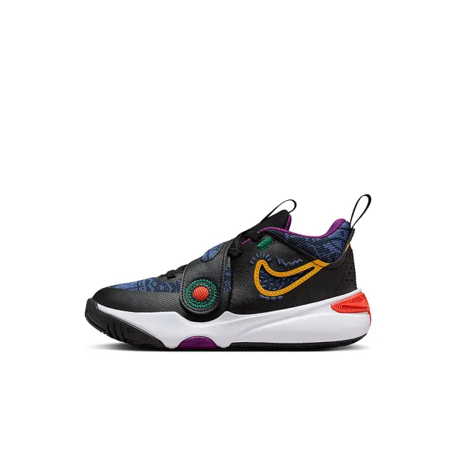 【NIKE 耐吉】運動鞋 童鞋 中童 兒童 魔鬼氈 TEAM HUSTLE D 11 SE PS 黑 FQ7659-001