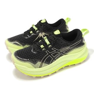 【asics 亞瑟士】越野跑鞋 Trabuco Max 3 女鞋 黑 螢光綠 厚底 抗撕裂 戶外 運動鞋 亞瑟士(1012B606002)