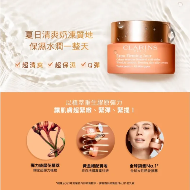 【CLARINS 克蘭詩】煥顏緊緻彈力日霜 50ml(彈簧日霜/ 抗老)