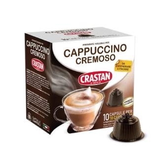 【CRASTAN 可洛詩丹】濃醇卡布奇諾咖啡膠囊(14gX10顆入-Dolce Gusto咖啡機適用)