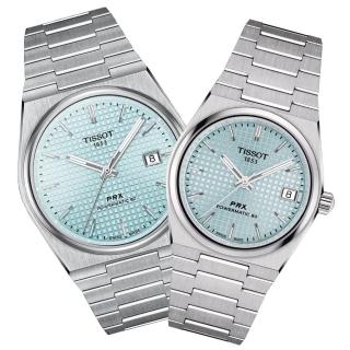 【TISSOT 天梭 官方授權】PRX系列 復刻機械對錶 母親節 禮物 推薦(T1374071135100/T1372071135100)
