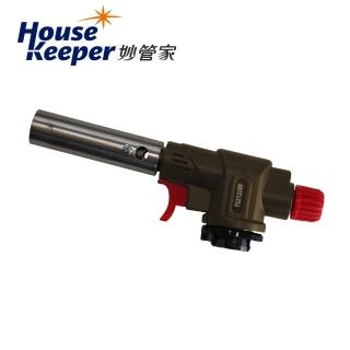 【妙管家】防衝火瓦斯噴槍 HK-2122RF(電子點火噴槍頭 卡式噴燈 露營烤肉生火 炙燒料理噴槍)