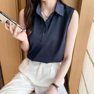 【Very Buy 非常勸敗】預購/港風夏季坎肩背心內搭上衣女性感外穿襯衫無袖雪紡內搭上衣