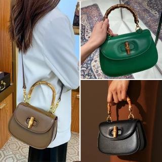 【KT DADA】牛皮包 竹節包包 真皮包包 包包女 馬鞍包 精品包 小眾包包 女生禮物 小方包 側