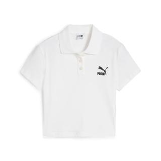 【PUMA】短袖POLO 休閒上衣 明星同款 女款 流行系列Classics寶貝短袖Polo衫 白色(62804802)