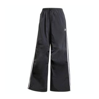 【adidas 愛迪達】3 S Para Pant 女 長褲 寬褲 運動 休閒 復古 三葉草 寬鬆 黑白(IY7251)