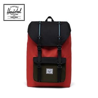 【Herschel】官方直營 後背包 13吋筆電包 收納 磁扣 減壓肩帶 17L Little America 磚紅(10020-05684-OS)