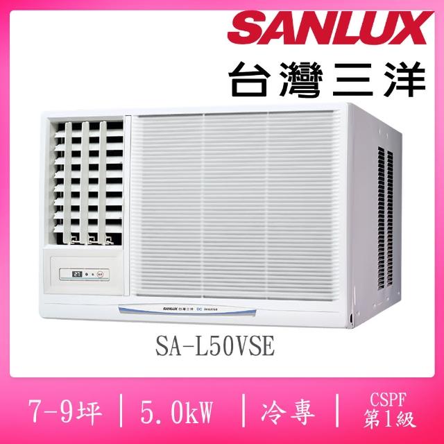 【SANLUX 台灣三洋】福利品7-9坪左吹式一級變頻冷專窗型冷氣(SA-L50VSE)