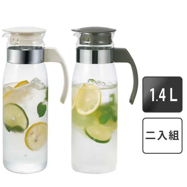 【HARIO】耐熱玻璃冷水壺–2入組／1.4L(RPLN-14)