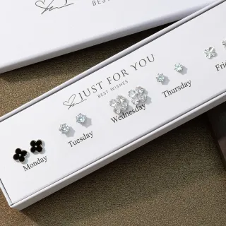 【Gulicc 古莉可】耳環 買1送1 一周耳釘 心情套裝組合 5日(7夕情人節 生日 飾品 耳釘 耳飾 耳墜 禮物)