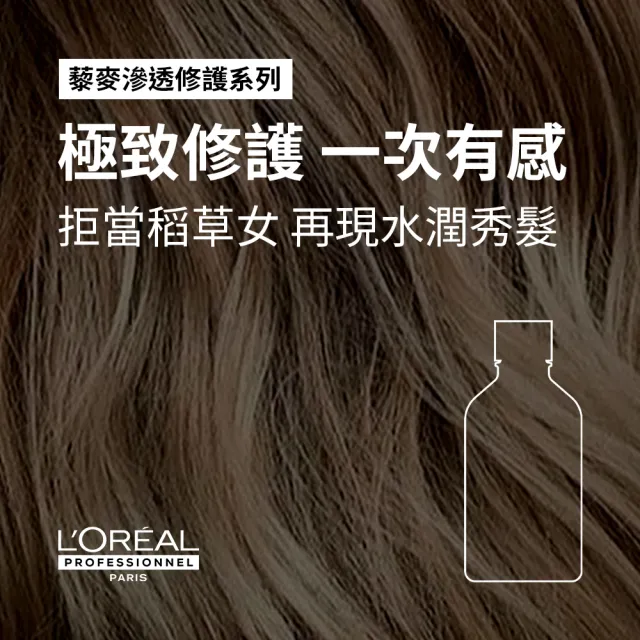 【L’OREAL 巴黎萊雅PRO】絲漾博藜麥滲透修護洗髮精 500ml(蓬鬆/修護/光澤)