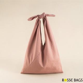 【Rosse Bags】日系極簡生活休閒棉麻打結托特包 肩背包(粉色)