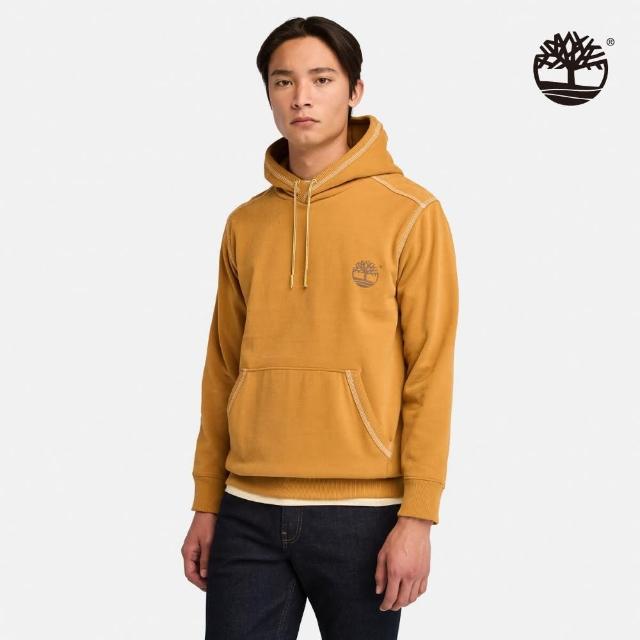 【Timberland】男款小麥色休閒連帽上衣(A694QP47)