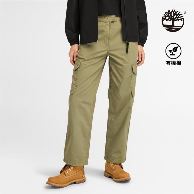 【Timberland】女款灰綠色工裝長褲(A5YYK590)