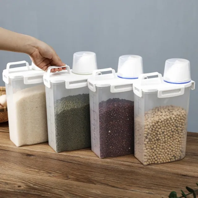 【茉家】食品級安心材質雜糧乾貨保鮮分裝桶(小號1.75L二入)