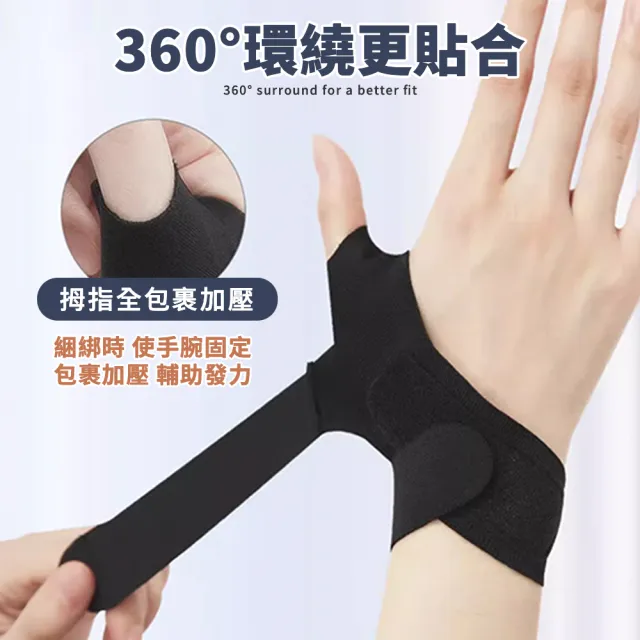 拇指護腕 大拇指護腕(媽媽手護腕 彈性繃帶 薄面設計 雙重加壓保護)