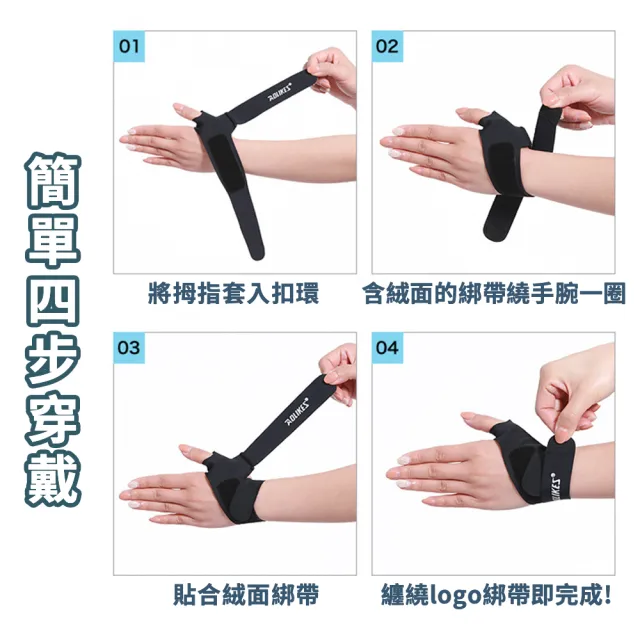拇指護腕 大拇指護腕(媽媽手護腕 彈性繃帶 薄面設計 雙重加壓保護)