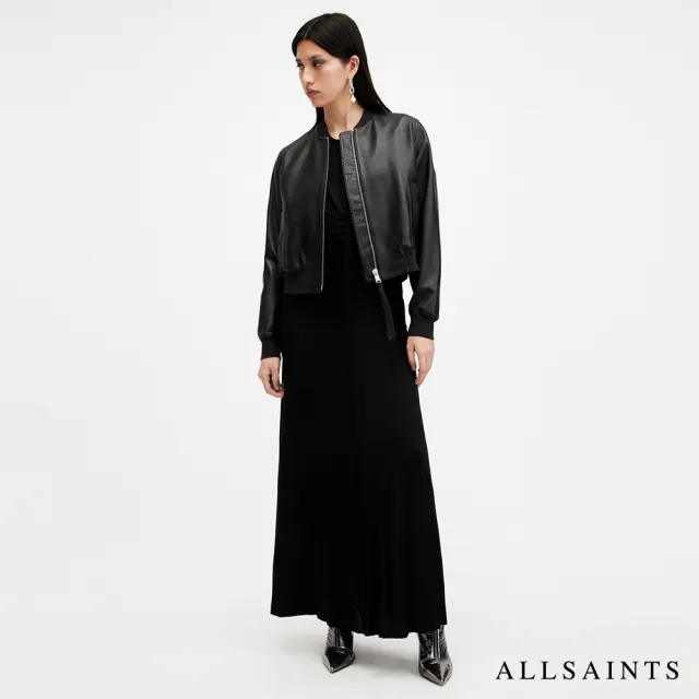 【ALLSAINTS】ORTEN 簡約羊皮飛行員皮衣外套 W072LB(常規版型)