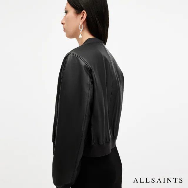 【ALLSAINTS】ORTEN 簡約羊皮飛行員皮衣外套 W072LB(常規版型)