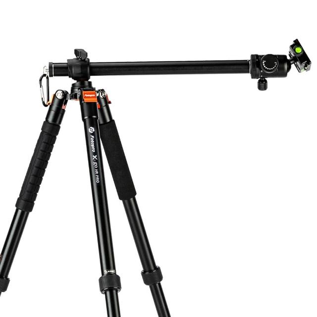 【FOTOPRO】X-GO HR PRO 鋁合金三腳架套組(公司貨 專業橫置中軸腳架 單腳架 反折 載重8公斤 適合翻拍)