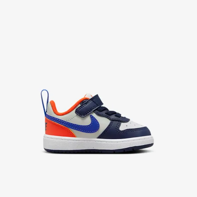 【NIKE 耐吉】運動鞋 休閒鞋 童鞋 幼童 嬰幼 小童 COURT BOROUGH LOW RECRAFT TD 藍白橘(DV5458401)