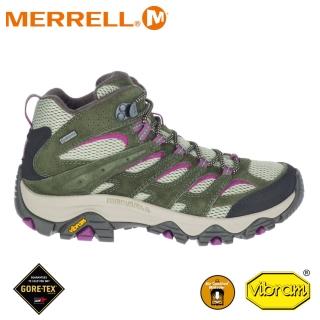 【MERRELL】女 MOAB 3 MID GORE-TEX中筒登山鞋《苔綠/莓紫》ML035818/健行鞋(悠遊山水+)