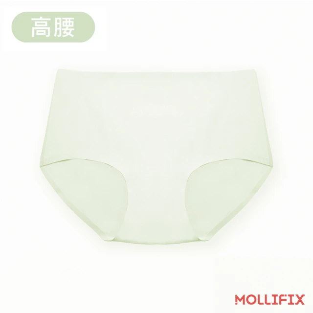 Mollifix 瑪莉菲絲 好動不卡卡高腰運動無痕內褲、開運內褲(淺綠)