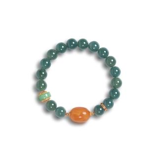 【巴黎精品】現貨+預購 藍水翡翠手鍊手串女手珠平安擋煞防小人轉運淨化招財開運(10mm蜜蠟鍍18K金a1ha75)