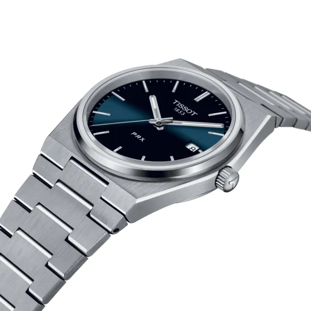 【TISSOT 天梭】PRX系列 1970年代復刻 時尚腕錶 錶 週年慶 雙11 (T1374101104100)