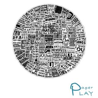 【Paper Play】創意多用途防水貼紙-黑白創意勵志文字 100枚入(防水貼紙 行李箱貼紙 手機貼紙 水壺貼紙)