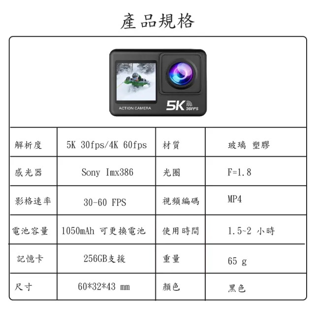 【Jinpei】真5K解析度、SONY Starvis 微型運動攝影機、觸控螢幕、防水型手震 、APP傳輸 JS-08B(贈64GB)