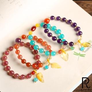 【RJ New York】天然草莓晶天何石紫水晶南紅瑪瑙手串(4款可選)