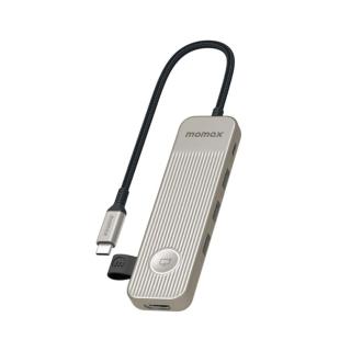 【Momax】ONELINK USB-C 6合1 多功能轉接器 HDMI-4K(鈦金色)