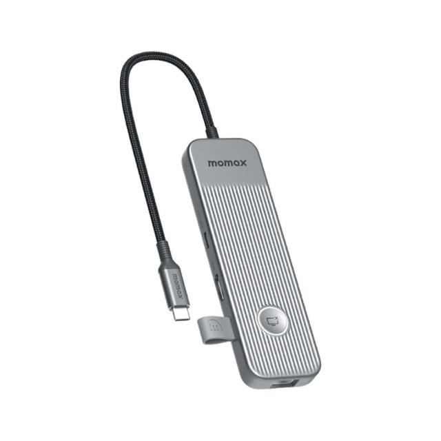 【Momax】ONELINK USB-C 8合1 多功能轉接器HDMI-4K(灰色)