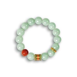 【巴黎精品】現貨+預購 翡翠手鍊玉石手串女手珠平安擋煞防小人轉運淨化招財開運(12mm南紅蓮花琺瑯彩a1ha41)