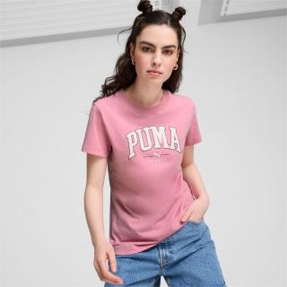 【PUMA】短袖上衣 女款 運動 歐規 SQUAD 粉 68153748