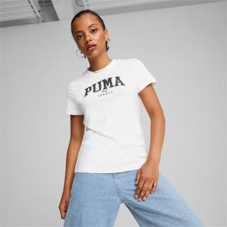 【PUMA】短袖上衣 女款 運動 歐規 SQUAD 白 68153702