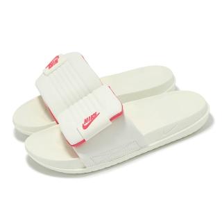 【NIKE 耐吉】拖鞋 Wmns Offcourt Adjust Slide 女鞋 男鞋 米白 粉 魔鬼氈 一片拖(DV1033-102)