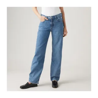 【LEVIS 官方旗艦】Wellthread環境友善系列 Baggy Dad女中腰寬鬆直筒丹寧牛仔褲 人氣新品 A3028-0007