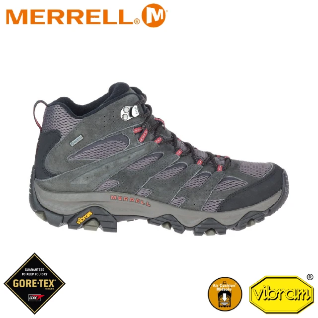 MERRELL 男 MOAB 3 MID Gore-Tex中筒防水登山鞋 寬楦《深灰》ML035785W/越野鞋(悠遊山水+)