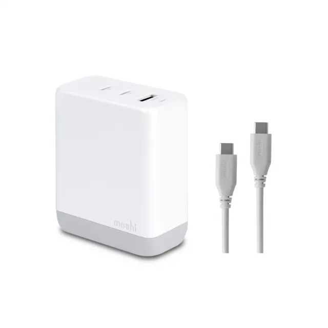 【moshi】Rewind 100W USB-C GaN 氮化鎵充電器(附 1.2米 USB-C 快充線)