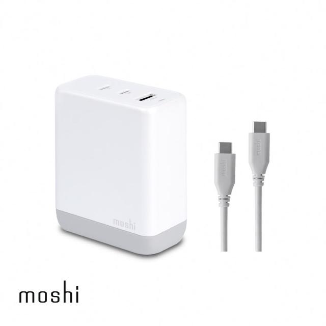 【moshi】Rewind 100W USB-C GaN 氮化鎵充電器(附 1.2米 USB-C 快充線)