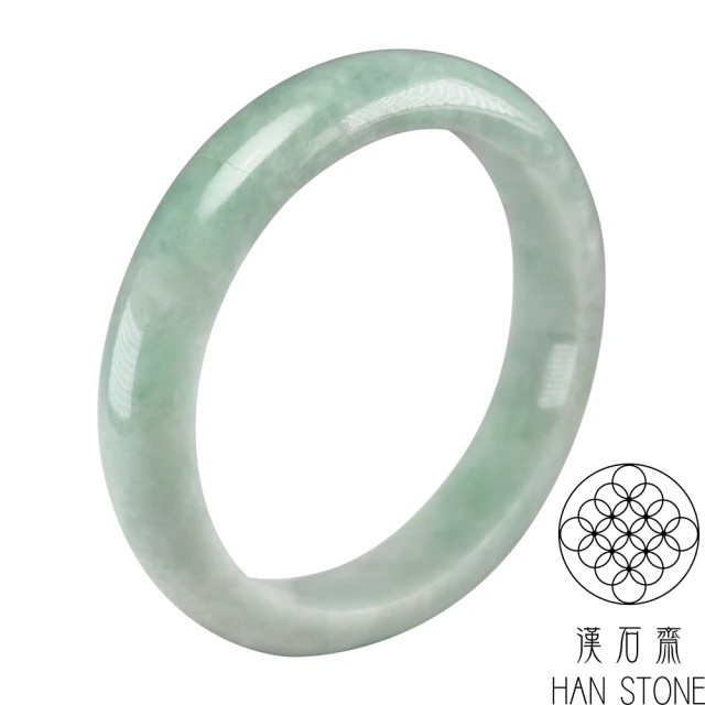 漢石齋 天然翡翠A貨 手鐲玉鐲 芙蓉種 福 利 品(手圍18.4/版寬13mm)