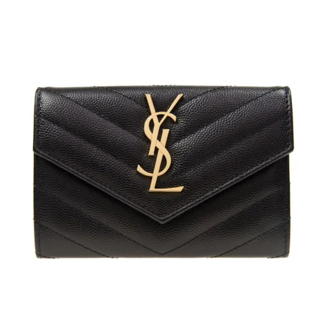 【YSL】絎縫小型信封錢包