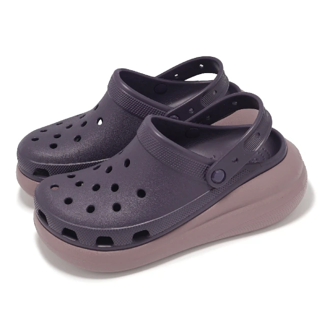 Crocs 洞洞鞋 Crush Clog 男女鞋 深鳶尾花色 經典泡芙 克駱格 厚底 休閒鞋 卡駱馳(2075215AT)