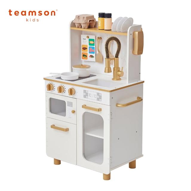 【Teamson】曼非斯木製家家酒玩具廚房(是玩具廚房 也是裝飾品)